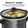 thumbnail image 3 of Hamilton Beach 4 Quart Round Slow Cooker, Black, Model 33240, 3 of 8