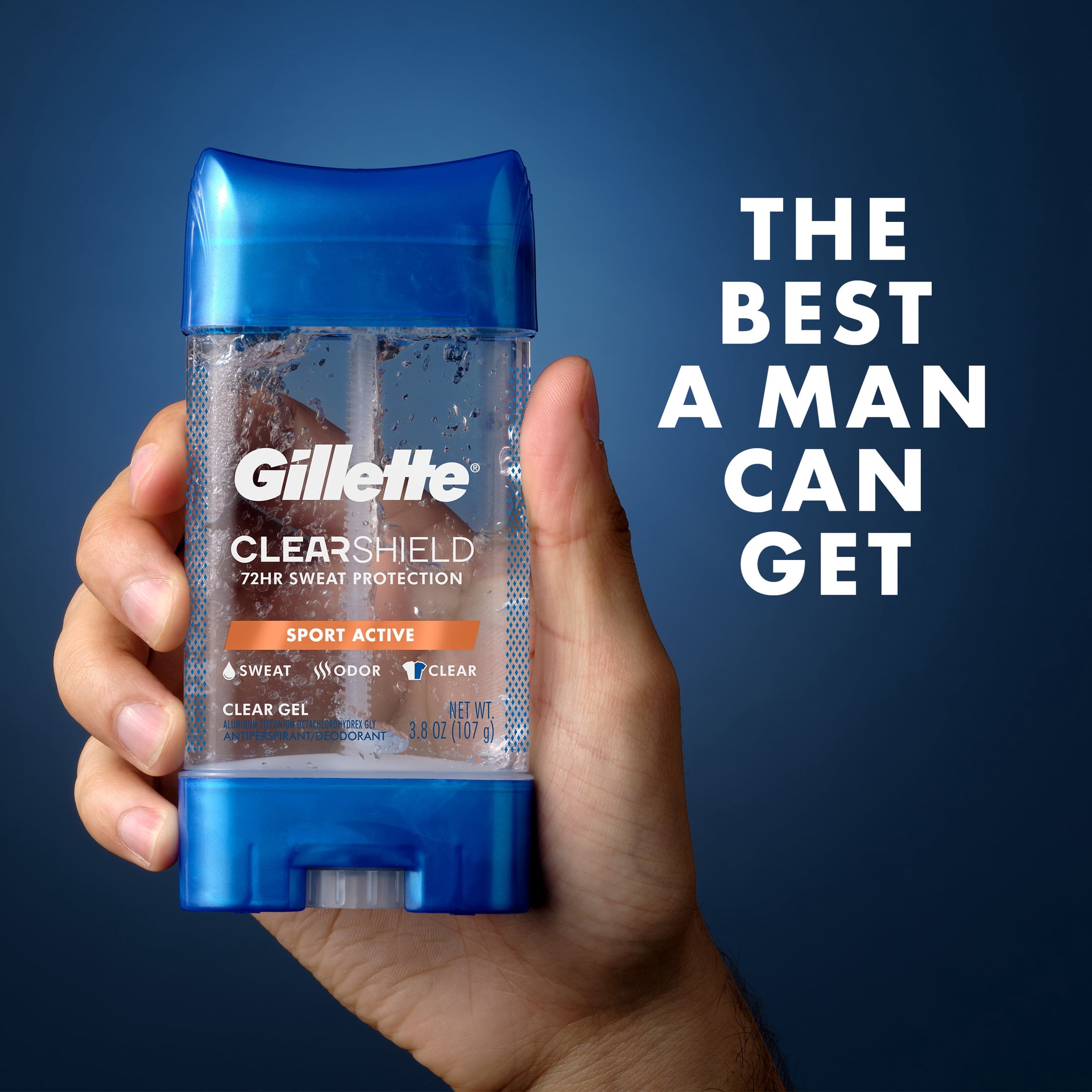 (3 pack) Gillette Antiperspirant Deodorant for Men, Clear Gel Sport Active Twin Pack, 3.8 oz
