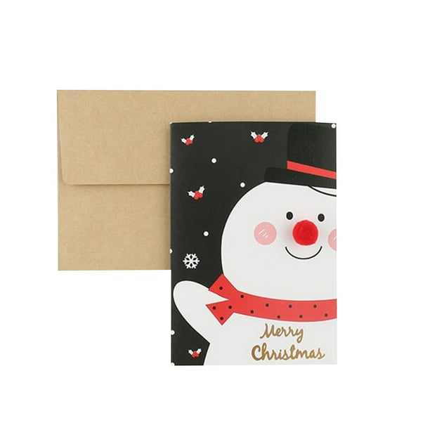 Tarjeta de felicitación de Navidad de papel Kraft vintage Tarjeta de regalo de bendición hecha a mano con sobre Wmkox8yii hjk288