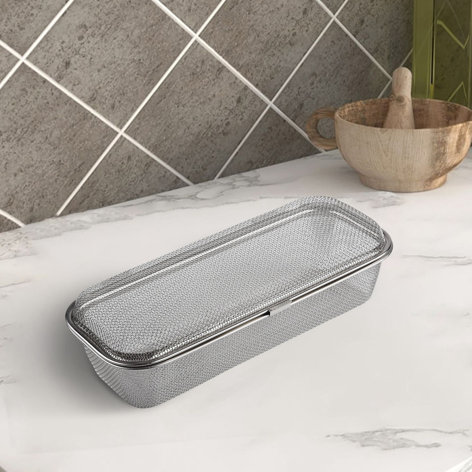 Shimoyama New Food- Grade Stainless Steel Metal Brackets Dishwasher Tableware Basket Cage For Small Items,Fork Spoon Chopsticks