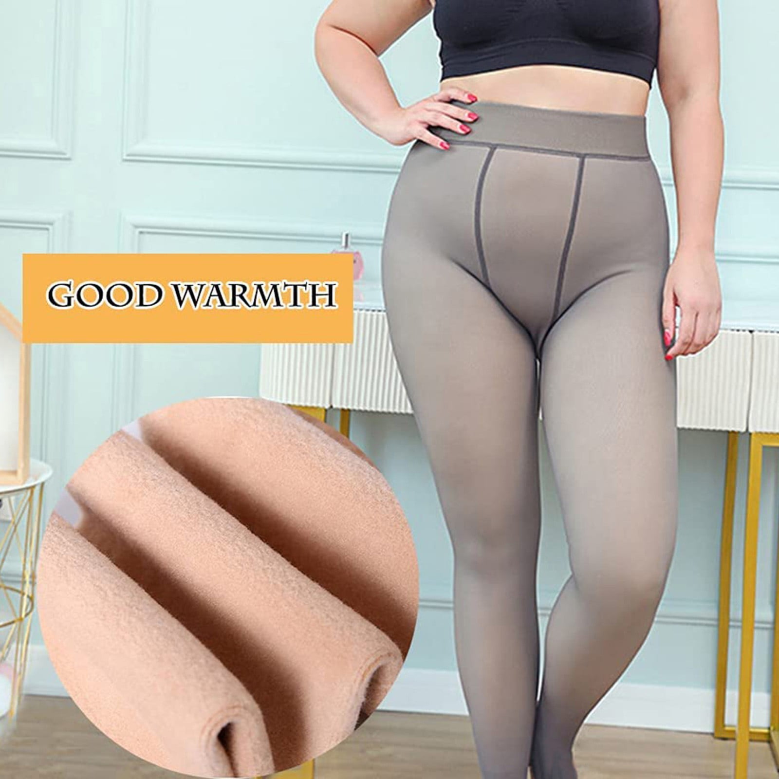 lined tights skin color women tights for dresses warm plus size