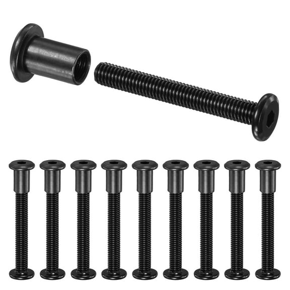 Uxcell 10-Pack Hex Drive Socket Cap Bolt M8 x 60mm Carbon Steel for Furniture