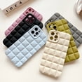 thumbnail image 3 of 3D Celosía Mate A Cuadros De Goma Suave Gel De Silicona Funda Para Teléfono Para iPhone 11 12 13 Pro Max Cubierta Trasera, 3 of 4