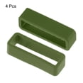 thumbnail image 3 of Uxcell Watch Band Strap Loops Silicone for 26mm Width Watch Band, Dark Green 4 Pack, 3 of 5