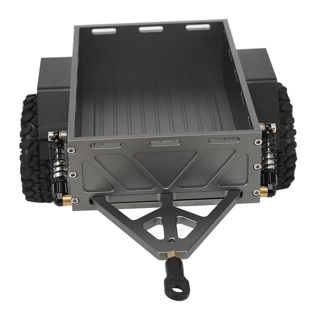 Remolque de enganche de coche RC, aleación de aluminio, neumático de goma antideslizante, resistente al óxido para Traxxas TRX4M 1/18 RC Car Titanium