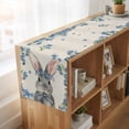 thumbnail image 6 of Table Runners 72 Inches Long Dress Scarves, Easter Farmhouse Kitchen Table Runner, Coffee Tablerunners, Spring Rabbit Blue Botanical Flowers Farmhouse 14x72 Inch, 6 of 9