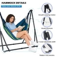 thumbnail image 2 of 2 in 1 Hammock and Swinging Chair with Collapsible Steel Stand & Carrying Case,Portable & Adjustable,Easy Set Up for Outdoor,Indoor,Porch Swing,Patio,Garden,Camping Trip, 2 of 10