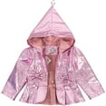 thumbnail image 2 of Peacolate 6M-4Y Spring Autumn Little Baby Girls 3pcs Clothing Set Long Sleeve Dress Hoodie Jacket and Jeans,Pink,6-12Months, 2 of 5