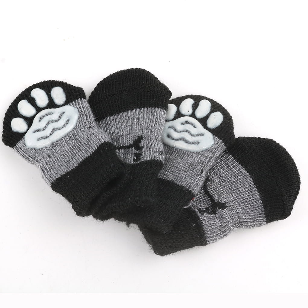DTOWER Anti Slip Dog Socks 2 Pairs Dog Grip Socks with Straps Traction