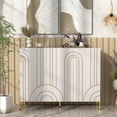 thumbnail image 4 of Furniture of America Taos White Wood Buffet Console Sideboard Cabinet, 4 of 12