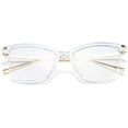thumbnail image 3 of FEISEDY Oversized Cat Eye Glasses Frame Blue Light Blocking Eyewear for Women B2589, 3 of 8