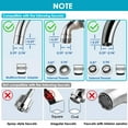 thumbnail image 3 of Vortopt T1 Faucet Water Filter, Chrome White 5-Stage Filtration for Kitchen Sink, 1 Count, 3 of 6