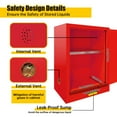 thumbnail image 3 of Commercial-Grade 12 Gallon Flammable Storage Cabinet - 35"x23"x18.2", Galvanized Steel Safety Cabinet with Adjustable Shelves, Red, 3 of 7
