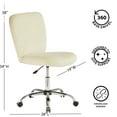 thumbnail image 3 of Urban Shop Faux Fur Armless Swivel Task Office Chair, Multiple Colors, 3 of 8