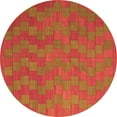 thumbnail image 1 of Ahgly Company Indoor Round Abstract Orange Contemporary Area Rugs, 6' Round, 1 of 1