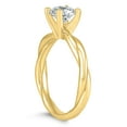 thumbnail image 2 of SZUL Women's 1 Carat AGS Certified Diamond Solitaire Braided Twist Ring in 14K Yellow Gold  (K-L Color, I2-I3 Clarity), 2 of 6