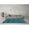 thumbnail image 3 of Ahgly Company Indoor Rectangle Oriental Turquoise Blue Industrial Area Rugs, 3' x 5', 3 of 4