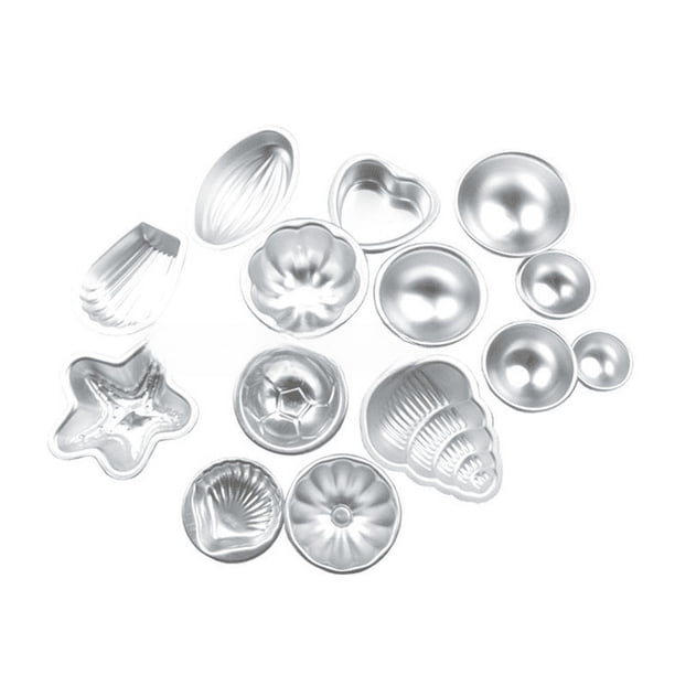Molde para hornear bolas de sal de baño, molde para hornear pasteles, helados, juego de moldes para hornear de aleación de aluminio