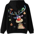 thumbnail image 4 of Sudaderas con capucha navideñas para mujer, sudaderas con capucha de manga larga a la moda con gráfico de alces bonitos, sudaderas informales Fridja FKASFK5419, 4 of 5