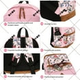thumbnail image 4 of Leisure Backpack Three Piece Set, Large Capacity Student Backpack Backpack, Floral Backpack, Girl Backpack Suitable For School, Travel, And Going Out, 4 of 8