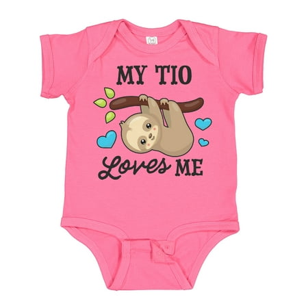 

Inktastic My Tio Loves Me with Sloth and Hearts Gift Baby Boy or Baby Girl Bodysuit