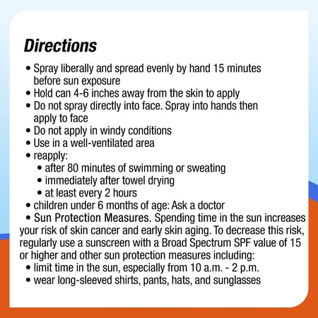 Equate Sport Broad Spectrum Sunscreen Spray, SPF 50, Twin Pack