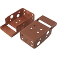 thumbnail image 2 of FrostHike 4PCS 2 inch Brown Low Profile Box Mounting Bracket for Headrail, Thin Box Railing Low Rail Blinds Bracket, Blinds Mounting Bracket, 2 of 5