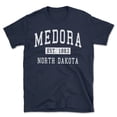 thumbnail image 1 of Medora North Dakota Classic Established Men's Cotton T-Shirt, 1 of 1