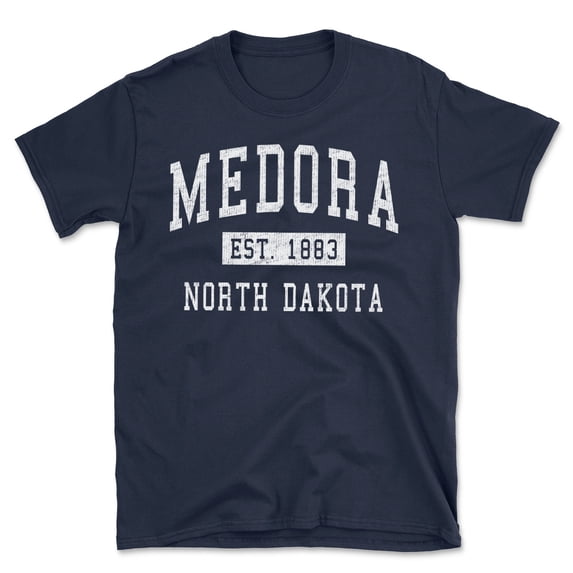 Medora North Dakota Classic Established Men's Cotton T-Shirt