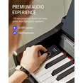 thumbnail image 4 of Donner DDP-90 Digital Piano, 88 Key Weighted Piano Keyboard for Beginner/Professional W/Three Pedals, Supports U-disk Music Playing, PC/Tablet/Cell Phone Connecting, Audio In/Output, Melodics Lessons, 4 of 7