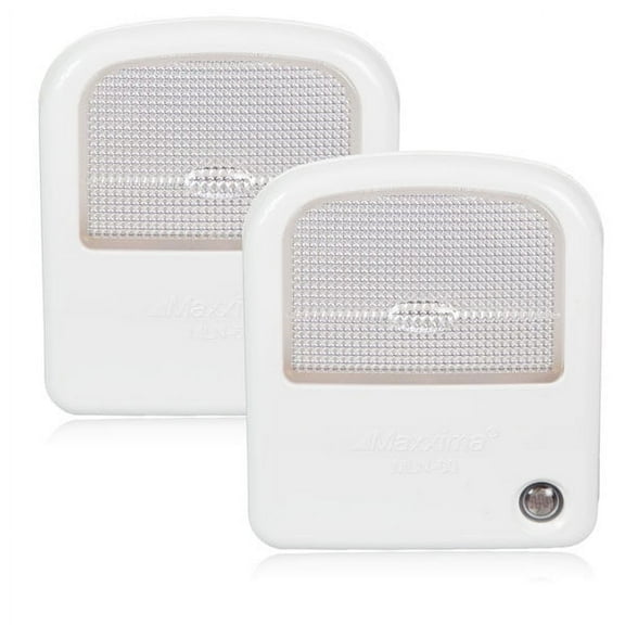 Maxxima LED Night Lights With Dusk To Dawn Sensor Cool White (Pack of 2)