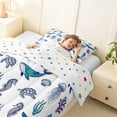 thumbnail image 3 of jejeloiu Watercolor Ocean Life Twin Comforter Sets,Turtle Whale Print Bedding Set For Boys,Multicolor,Polkadot Reversible,2pcs,1 Comforter and 1 Pillowcase, 3 of 7
