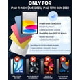 thumbnail image 5 of Lmcpa Case for iPad (A16) 11th Generation 11 inch 2025, iPad 10th Generation 10.9 inch 2022 with Pencil Holder, Shockproof Cover with Screen Protector/360° Rotate Hand Strap/Stand, Black, 5 of 8