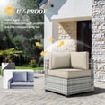 thumbnail image 5 of Pakunoda 14 Pcs Patio Outdoor Cushion Covers Replacement Slipcovers with Zipper Non-Slip for Garden Furniture Sofa Chair 3 Size Protector, Cover Only, Cream, 5 of 6