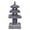 Dark Gray, variant on QSTDGVPW Resin Pagoda Lantern Sculpture Outdoor Garden Decoration Large Modern Ornamental Light Gray