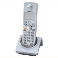 Panasonic KX-TGA570S - Cordless phone with caller ID/call waiting - 5.8 GHz - 4-way call capability - silver
