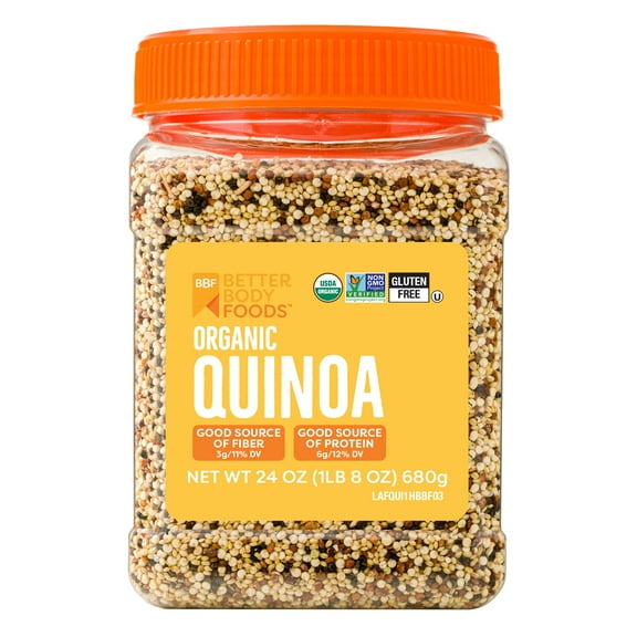 BetterBody Foods Organic Quinoa, Gluten-Free, Rice Replacement, 24 oz
