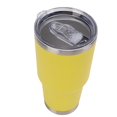 thumbnail image 3 of Botella térmica de acero inoxidable con aislamiento al vacío, taza de café de doble pared con tapa para viajes, color amarillo, 3 of 15
