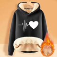 thumbnail image 2 of Wyzesi Chandails en Molleton Rasoir Femme Hiver R Velours Rembourré Cardigan Chaud Sherbet Sweat à Capuche Veste Chandails en Molleton Roses pour Filles Chandails en Molleton Doux pour Femmes Plus TG, 2 of 3