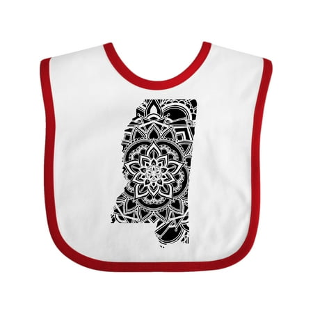 

Inktastic Mississippi Silhouette Mandala Gift Baby Boy or Baby Girl Bib