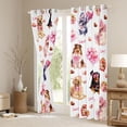 thumbnail image 3 of Castle Fairy Boys Girls Cartoon Animal Bow Dogs Black Out Curtains,Happy Valentine's Day Curtains Pack of 2 (42x63 Each),Kawaii Love Heart Print Bedroom Curtains,Luxury Bedroom Decor, 3 of 6