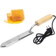 thumbnail image 1 of ERQVHQV Cuchillo cortador de miel eléctrico Se calienta rápidamente Extractor de cortador de miel Cuchillo de desoperculación de miel de acero inoxidable Cortador de recolección de miel de apicultura Herramienta de apicultura oso de fresa Electrónica, 1 of 5