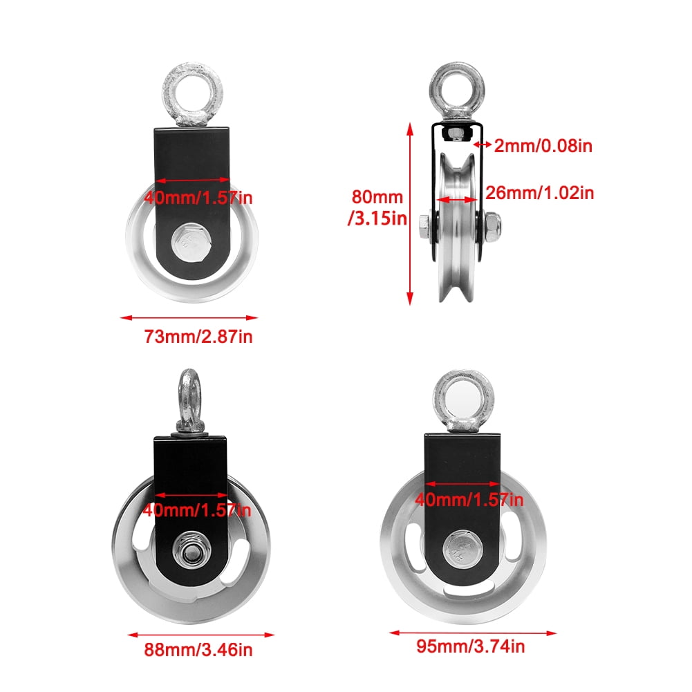 Details about   Bearing Fitness Equipment Traction Wheel DIY Attachments Training Pulley 