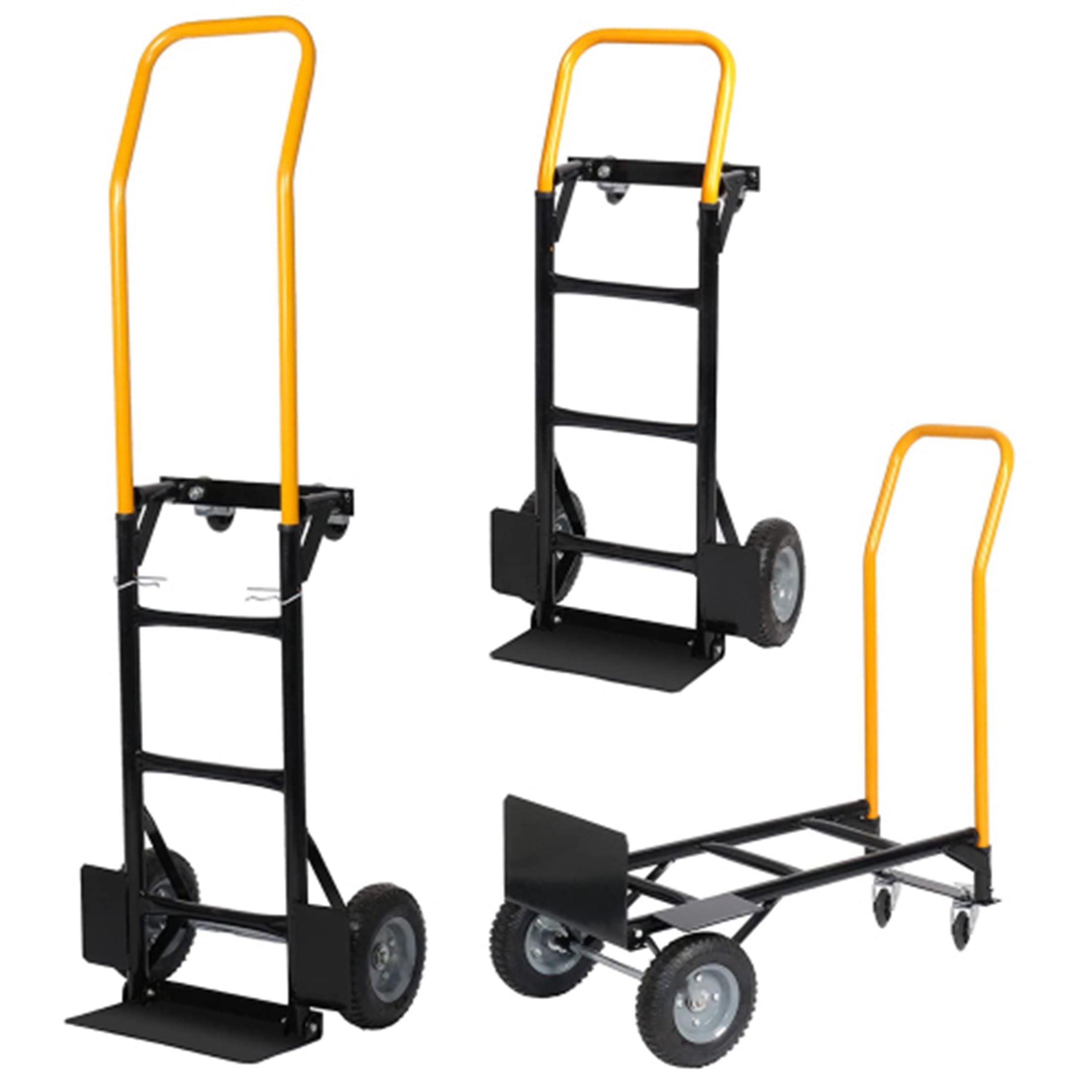 Huisuilinss Folding Hand Truck Dolly Cart,Portable Dolly Cart With Telescoping Handle,Swivel Wheels,330 LBS Capacity Luggage Cart For Moving Warehouse Garden Grocery Shopping Travel Office