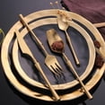 thumbnail image 4 of Juego de cubiertos de lujo de acero inoxidable, vajilla dorada y plateada, 4 piezas, 4 of 5