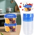 thumbnail image 2 of Airtight Round Kitchen Storage Container for Fresh Food Keeping and Pantry Organization with Secure Lids 6PCS, 2 of 9
