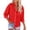 *1-Red, variant on VBVC Women's Long Sleeve Button Down Shirt,Ladies Roll Up Collared Blouse,Loose Fit V-Neck Work Office Tunic Top for Women,Army Green,S-2XL