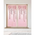 thumbnail image 2 of Window Privacy Film Pink Glowing Fluid Stained Glass Window Film Decorative Sun Block Window Cover Romantic Modern Droplet Window Clings Static Adhesive Sticker for Bathroom 23.6"x59", 2 of 6