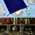 thumbnail image 6 of 5pcs Blue Velvet Drawstring Bags 9.8x13.7 inch Anti Jewelry Pouches Storage Bags Large Gift Bags for Traveling Jewelry Silverware Flatware Candy Wedding Favor Christmas Storage, 6 of 7