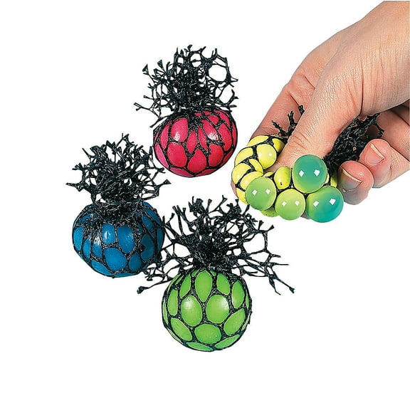 Mini Mesh Stress Balls (24Un) - 24 Pieces
